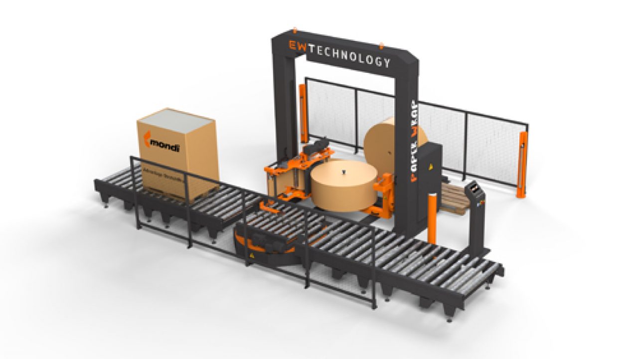 Mondi launch new machine for paper pallet wrapping